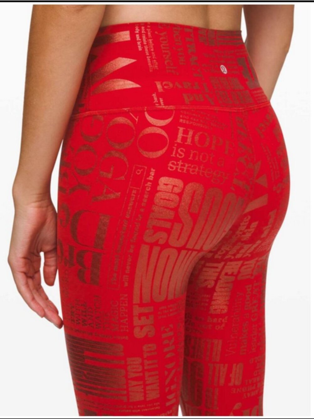 Lululemon Wunder Under High-Rise Crop 23" Manifesto Leggings-Size 4 (W6BBZS)